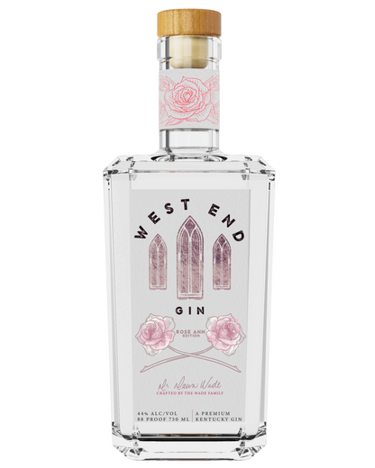 West End Gin Rose Ann edition bottle with rose design